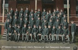 10th Company Coast Artillery Corps Presidio San Francisco, CA Postcard Postcard Postcard