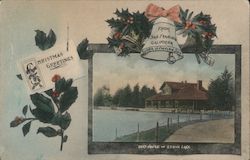 Boat House on Stowe Lake - Christmas Greetings San Francisco, CA Postcard Postcard Postcard