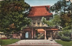 Entrance to Tea Garden, Golden Gate Park Postcard