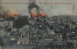 Awaiting Their Doom in the San Francisco Fire, April 18, 1906 Postcard