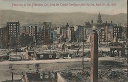 Panorama of San Francisco, Cal From the Crocker Residence After the Fire Postcard