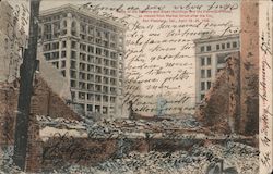 Ruins of the Sleeve and Sloan Buildings and the Fairmont Hotel Postcard