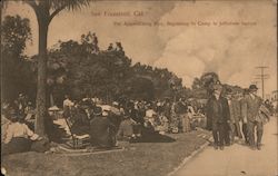 The Approaching Fire, Beginning to Camp in Jefferson Square Postcard