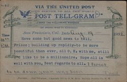 Correspondence Card About Fire Aftermath Postcard