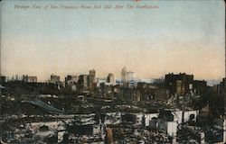 Birdseye View from Nob Hill After the Earthquake San Francisco, CA Postcard Postcard Postcard