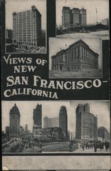 View of a New San Francisco, California Postcard Postcard Postcard