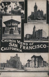 Church Views of San Francisco, California Postcard