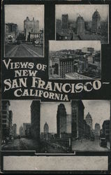 Views of New San Francisco California Postcard Postcard Postcard