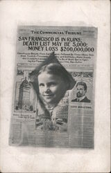 Cover of The Commercial Tribune, San Francisco Earthquake and Fire California Postcard Postcard Postcard