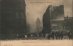 Looking Down Market St. From Mason Street Postcard