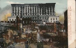 Fairmount Hotel After the Earthquake and Fire Postcard