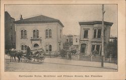 Earthquake Ruins, McAllister and Fillmore Streets Postcard