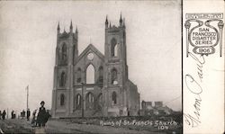 Ruins of St. Francis Church San Francisco, CA Postcard Postcard Postcard