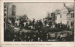 San Francisco Ruins - Distributing Food in Residence District California Postcard Postcard Postcard