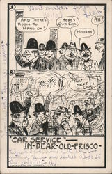 "Car Service" in Dear Old Frisco Postcard