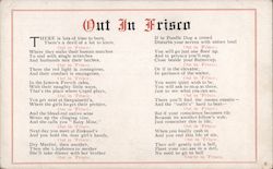 Out In Frisco, a Poem Postcard