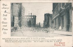 Scene of San Francisco Ruins - Selig Bros. & Sachs Postcard