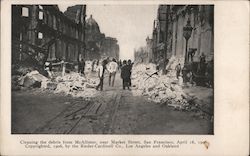 Cleaning the Debris from McAllister, near Market Street San Francisco, CA Postcard Postcard Postcard