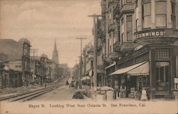 Hayes St. Looking West from Octavia St. Postcard