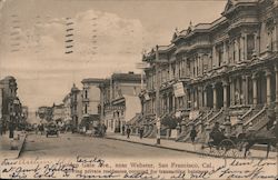 Golden Gate Ave., Near Webster, Showing Private Residences Occupied for Transacting Business Postcard