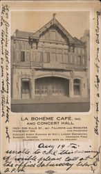 La Boheme Cafe Inc. and Concert Hall San Francisco, CA Postcard Postcard Postcard