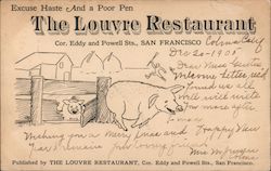 The Louvre Restaurant Postcard