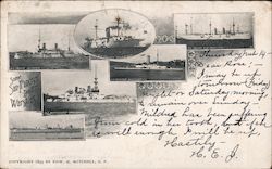 Some San Francisco Built Warships Postcard