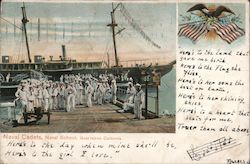 Naval Cadets, Navel School Postcard