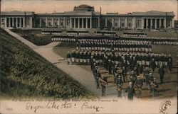 Full Battalion in Front of Barracks, Yerba Buena Island, San Francisco Bay Postcard