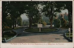 The Garden of the Presidio, Government Reservation, U.S.A. Headquarters Postcard