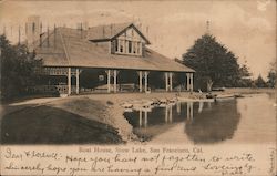 Boat House at Stow Lake San Francisco, CA Postcard Postcard Postcard