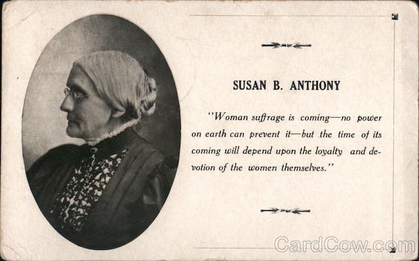 Susan B. Anthony Women's Suffrage Postcard