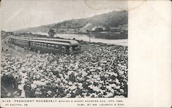 President Roosevelt Making a Short Address Aug. 10th 1905 at Euton, PA Postcard