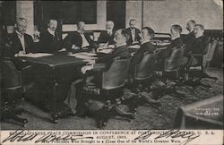 Russo-Japanese Peace Commission in Conference at Portsmouth Navy Yard, U.S.A. August, 1905. Theodore Roosevelt W. W. Somers Post Postcard