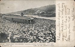 T. Roosevelt Addressing Crowd from Train Theodore Roosevelt Postcard Postcard Postcard