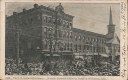 12801. President Roosevelt addressing People at Willimantic, Conn. Theodore Roosevelt Postcard Postcard Postcard