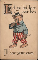 Let Me But Bear Your Love, I'll Bear Your Care Theodore Roosevelt Postcard Postcard Postcard