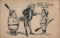 Back up; You've Batted Twice Theodore Roosevelt allan Postcard Postcard Postcard