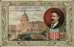 United States Capitol / Inset Portrait of T. Roosevelt Postcard