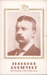 Theodore Roosevelt 25th President of the United States Postcard Postcard Postcard