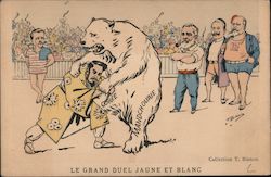 La Grand Duel Jaune Et Blanc Postcard