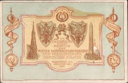 Eur Erinnerung an den Besuch des Wiener Mannergesangvereins Beim Prasidenten der Vereinigten Postcard