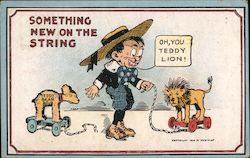 Something New on the String - Oh, you Teddy Lion! Postcard