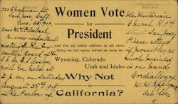 California Women Vote for President Postcard