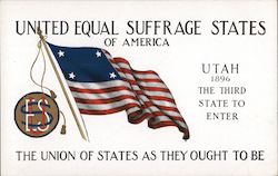 United Equal Suffrage States of America The Union of States as They Ought to Be Women's Suffrage Postcard Postcard Postcard