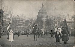 Starting of Suffragette's Parade coming up Penna Ave. Women's Suffrage Postcard Postcard Postcard