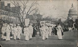 Suffragette Procession Moving Up Pennsylvania Avenue Postcard