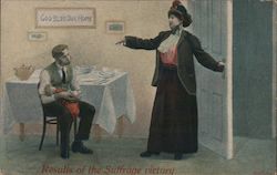 Results of the Suffrage victory Women's Suffrage Postcard Postcard Postcard