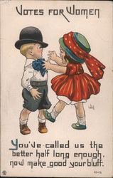 Votes for Women - Make Good Your Bluff Postcard