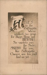 Here's to the suffragette Women's Suffrage Postcard Postcard Postcard